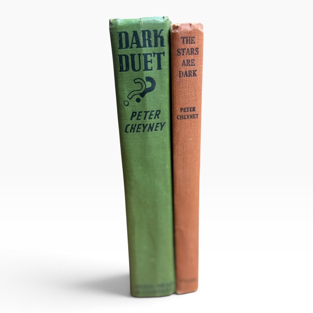 2 Peter Cheyney Books Dark Duet 1943 The Stars Are Dark 45 Vintage Mystery Noir